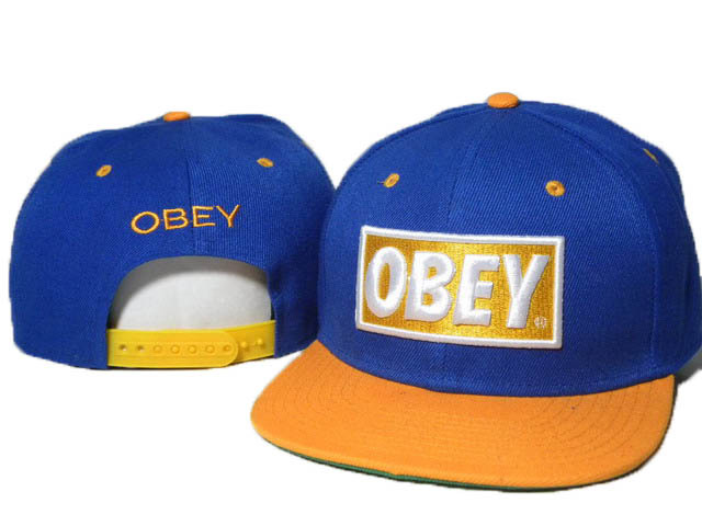 Obey Blue Snapback Hat DD 1
